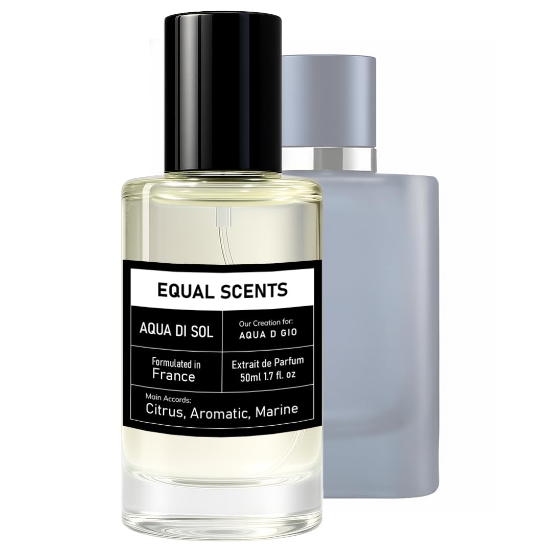 Equal Scents Aqua di Sol Extrait De Parfum – 50ml | Inspired by Aqua di Gio | Fresh Aquatic & Citrus Blend with Lime, Bergamot & White Musk | 40% Concentration | Long-Lasting Men’s Fragrance-image-9