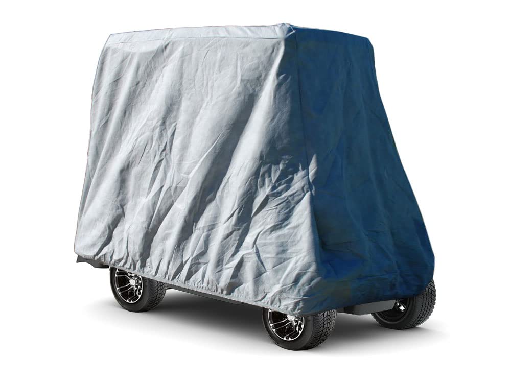 CarsCover Heavy Duty Waterproof Golf Cart Cover 2 Passenger Covers for EZ Go 2Five 2 / Freedom/RXV/TXT/MPT 800