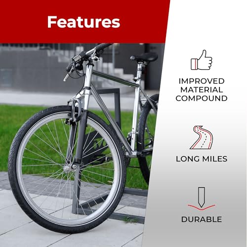 Fincci Pair 26×2.125 Bicycle Tire – Slick City 26 inch Bike