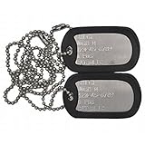 Custom Milspec Personalized Dogtag Set with Chains and Silencers. DOG TAG