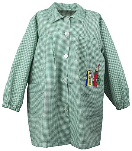 Abril Baby Colegio Bordado Cuadros (Verde, 6 AÑOS)