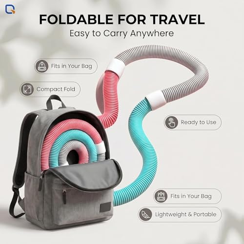 Image of Weighted Soft Spring Hula Hoop for Adults, 3.3lb Foldable for Home and Travel, Portable Slimming Fitness Hoop for Weight Loss, Waist-Friendly Design, Upgraded Closed Silent Version (Design-2)