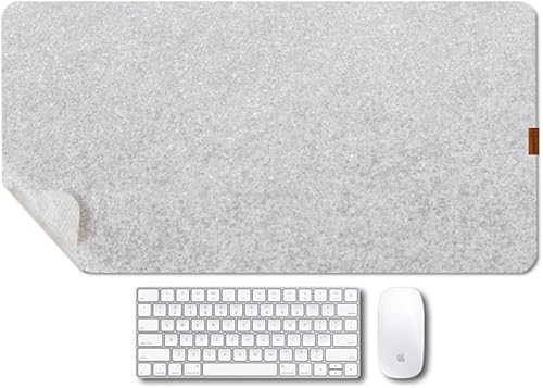 Alfombrilla de escritorio de fieltro, alfombrilla de mouse antideslizante, 35.4 x 11.8 pulgadas, protector de escritorio, accesorios de escritorio
