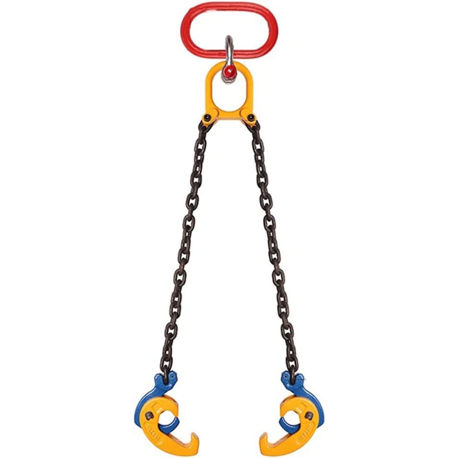 IROEJT Vertical Chain Drum Lifter with G80 Manganese Steel Chains Lifting Clamps, 2200/4400 Lbs Double Chain Slings, for Metal/Plastic Drums，G