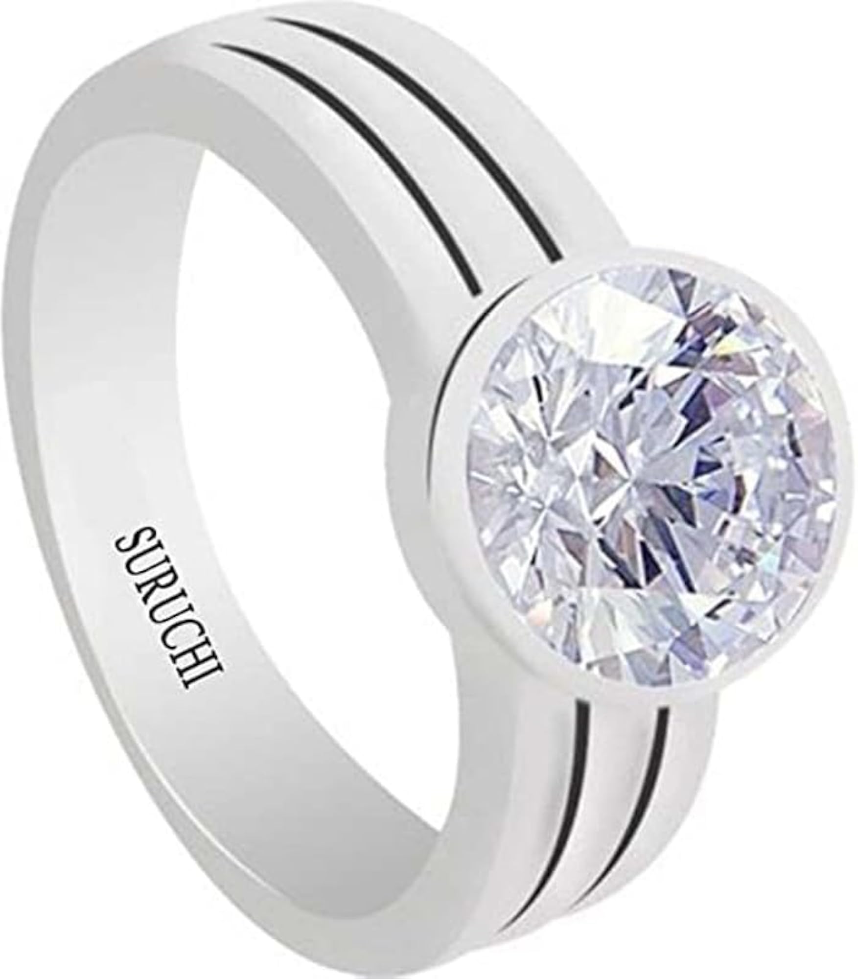 Sterling Silver Zircon Astrological Gemstone Ring, Unisex