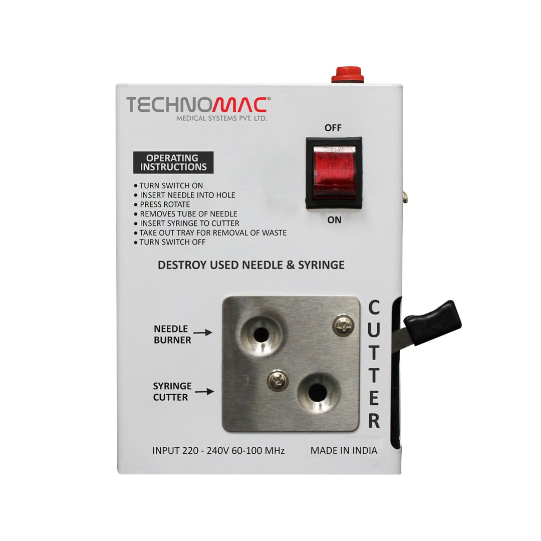 Needle & Syringe Destroyer | Electric Needle Burner & Cutter | Medical Waste Disposal Device Operating Voltage, Professional Medical Waste Disposal System-image-18