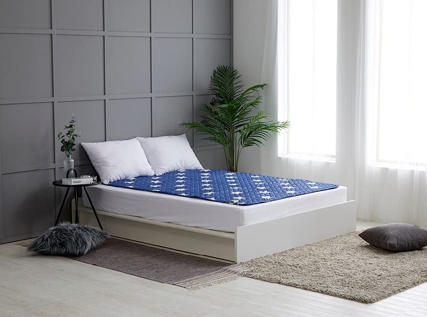 HanIl Blue and White Stars Electric Heating Mat Electric Warming Mattress Pad with Temperature Controller (Medium Size)