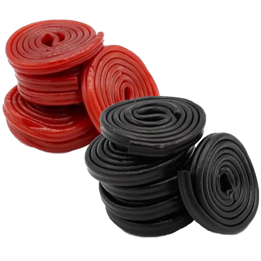 TaosDamel Red Strawberry Liquorice Wheels Gift Pouch 500g