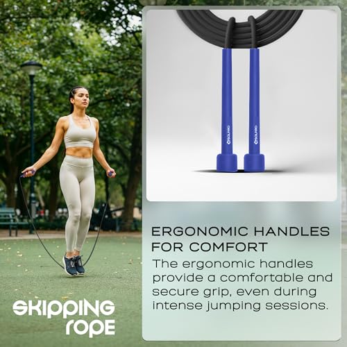 Image of Solpro Aero Adjustable Jump Rope Skipping Rope for men, women, kids, boys, girls | Unisex, Tangle-Free, Durable, Ideal for fitness, cardio, agility & home workouts