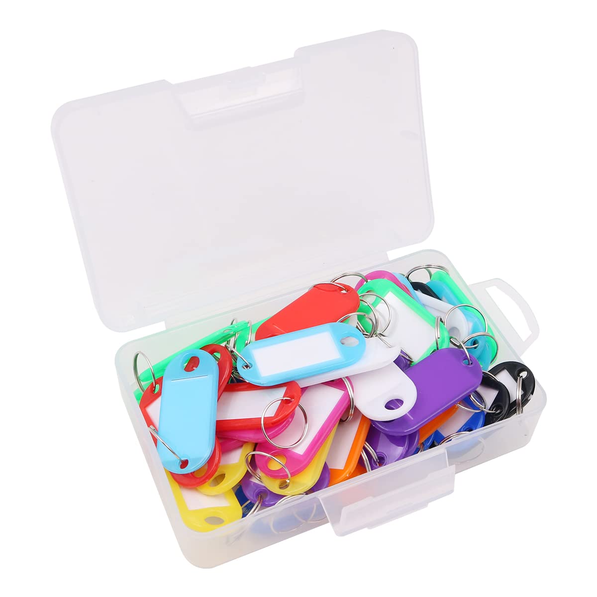 WANGCL 50 key fobs that can be written on with labels key fobs and key plates with ring for Home Office Pet ID Luggage Tag - Image 3