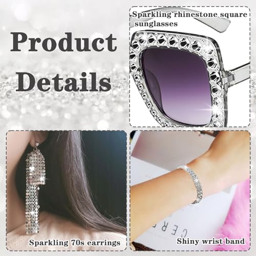 5Pcs 70s Disco Accessories, 70s Fancy Dress Women Accessories - Image 3