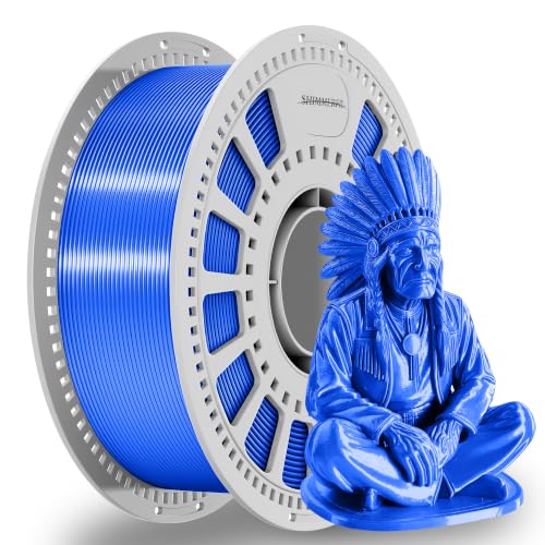 Image of Blue Silk PLA Filament 1.75mm + /-0.03mm Metallic 3D Printer 1kg