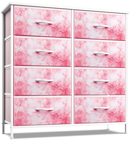 Sorbus Kids Dresser, Cube Storage for Bedroom (8 Drawer, Tie Dye Pink) - image 1