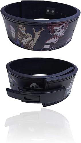 Miniatura 19 de Cinturón de palanca Anime - Cinturón de levantamiento de pesas resistente para levantamiento de potencia, cinturón de gimnasio para levantamiento de