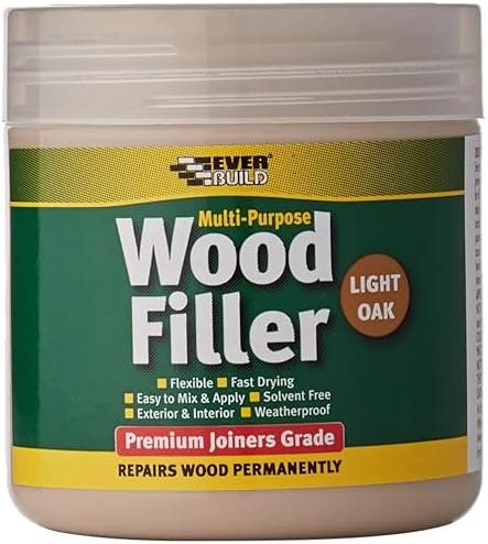 Everbuild MPWOODLTOAK2 – Multi-Purpose Wood Filler Putty, Light Oak, 250 ml