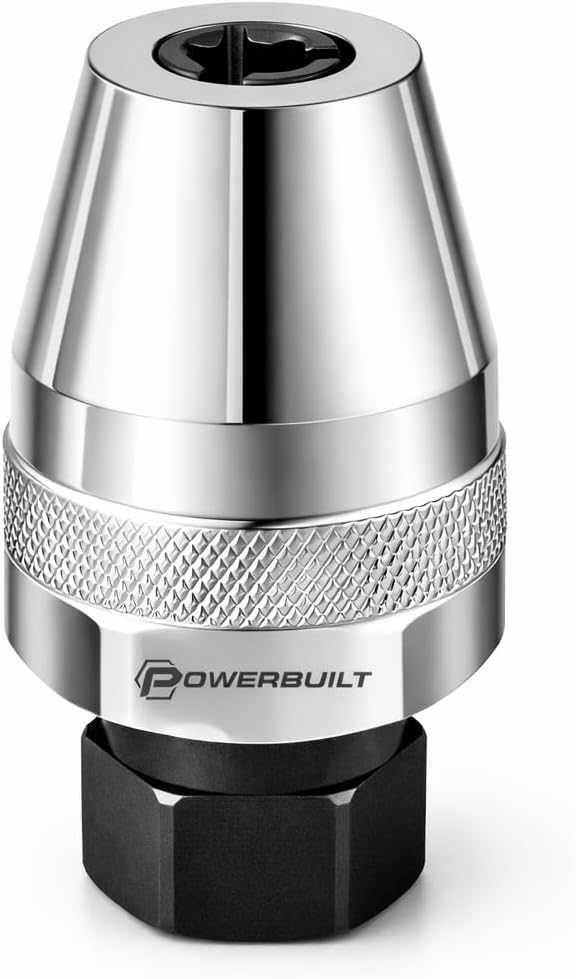 Powerbuil Stud Extractor, Remove Damaged Bolts, Grips and Removes Studes 1/4" to 1/2" or 6mm to 12mm, Compact for Tight Spaces, 3/8" Drive - ‎647794M (Pack of 2)