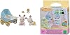 Sylvanian Families 5432 Chocolate Rabbit Twins Set & Baby High Chair