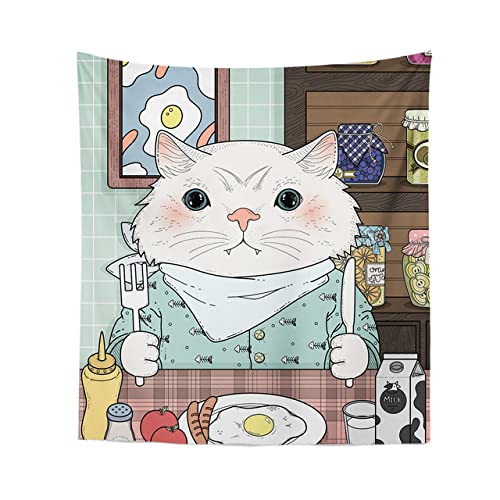 Tapisserie de tarot chat tenture murale hippie boho déco chambre dortoir