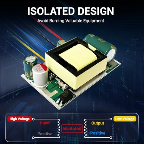 DROK DC Buck Boost Converter, 9-36V to 12V 5A 60W Step Up Step Down Converter, 24V 12V DC Power Supply, Adjustable Voltage Regulator for Solar Panels RV2