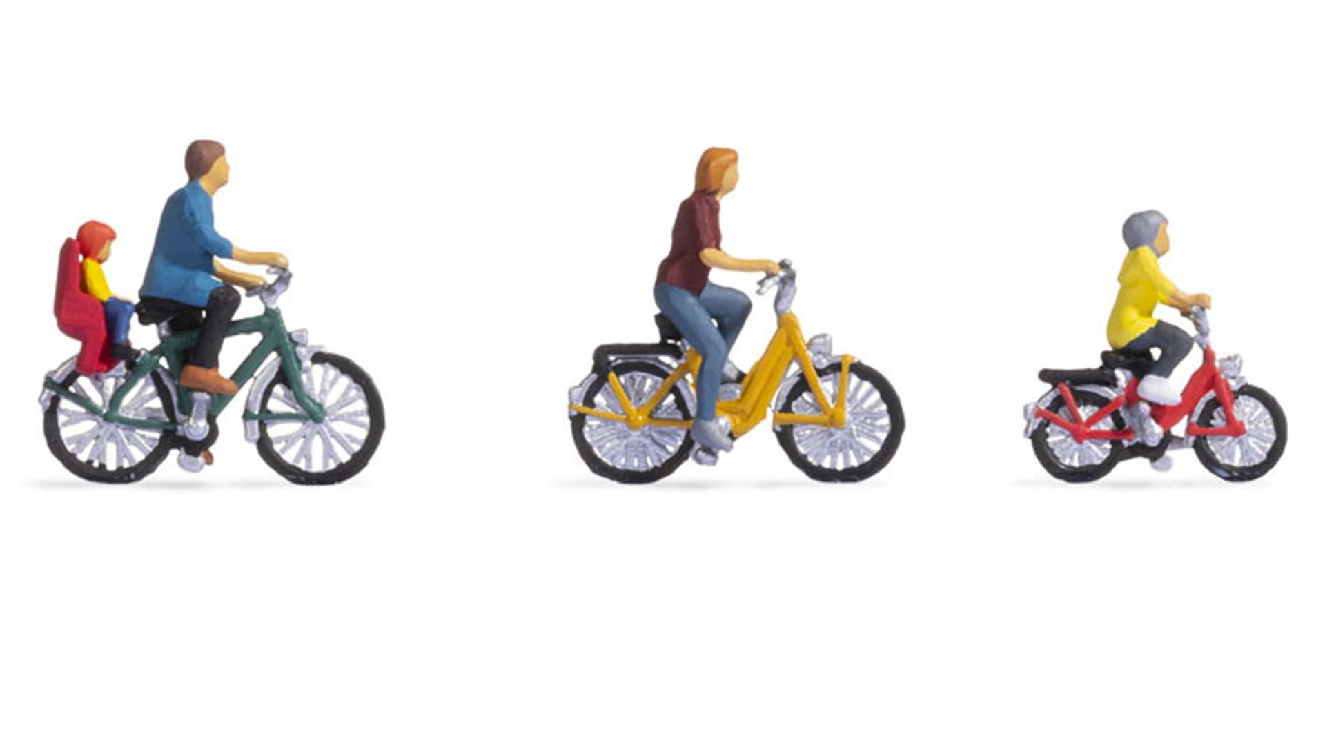 Noch Family on a Bike Ride (4) Figure Set N15909 HO Gauge