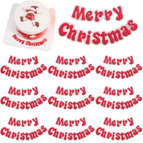 Fituenly 10 Adornos Navideños De Papá Noel para Tartas, Ideales para Decorar Cupcakes, Tartas De Navidad, Cumpleaños Y Fiestas.