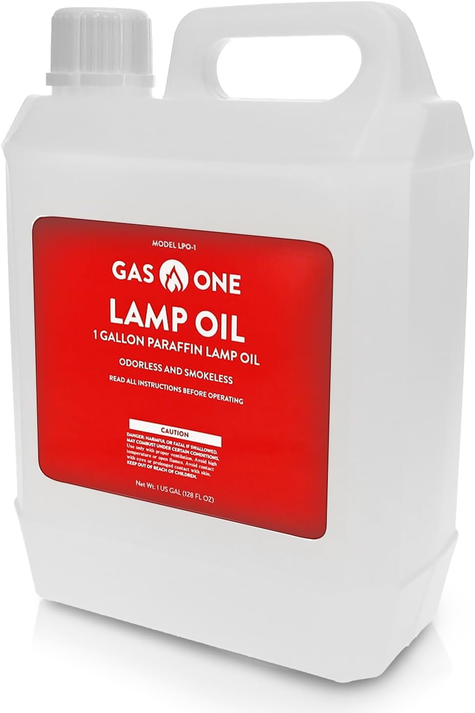 Gas One Liquid Paraffin Lamp Oil – 1 Gallon Clear Oil Lamp – Multifunctional Lamp Oil Smokeless Odorless Indoor Ideal for Lamps, Lanterns, Tiki Torch – Superior Seal and Safe Packaging