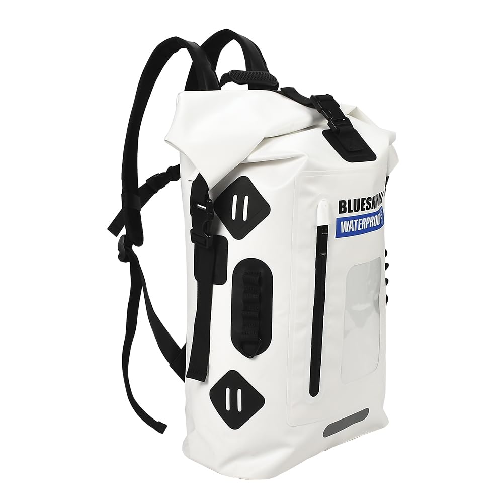 JSCARLIFE Zaino impermeabile da 35 l, per uomo, kayak, canoa, canottaggio, campeggio, escursionismo