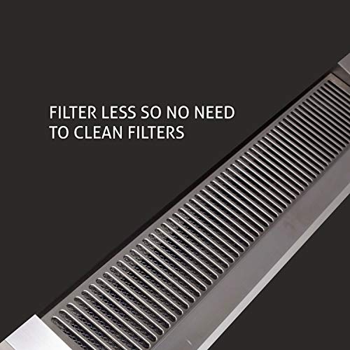 Image of Glen Vertical Glass 90cm 1400 m3 /h Auto Clean Kitchen Chimney, Filter Less with Touch and Motion Sensor Control-Black (6073 AC 90)