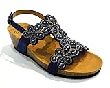 scholl palinuro t-bar sandal sandali bioprint colore navy blue size 41