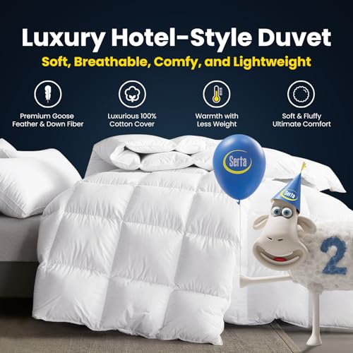 Serta Goose Feather Down Comforter thumbnail 2