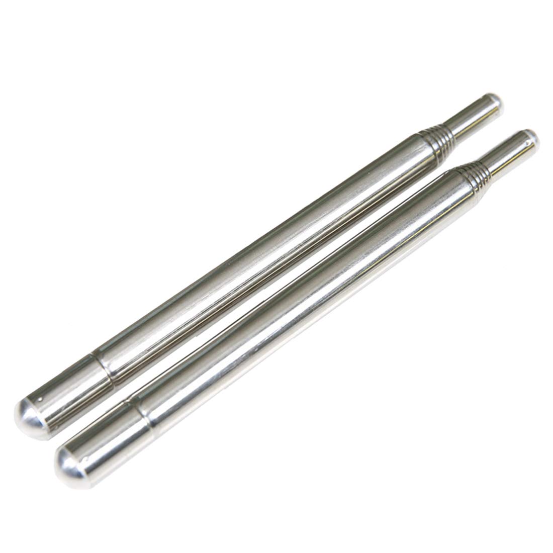 Calcifer 2 Telescopic Metal Sticks Rods for Belly Dance Isis Wings Silver