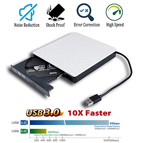 Portable USB 3.0 External DVD CD Player Drive for Samsung Notebook 9 10