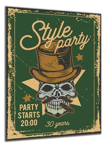 DARO Design - Wand-Bild auf 6mm HDF 30x20 cm Style Party - Wand-Deko Bilder...