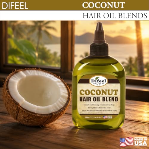 Image of Difeel Coconut Hair Oil Blend 7.1 Ounce ounce