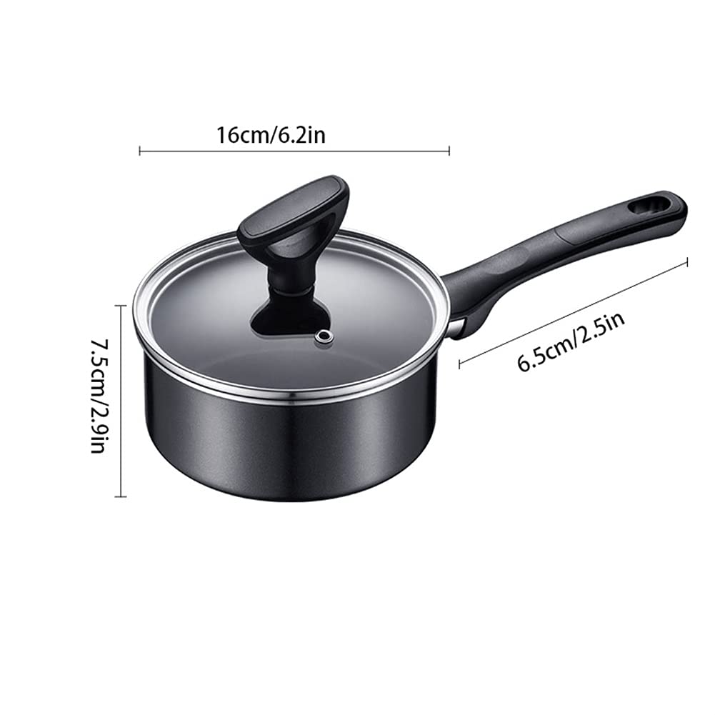 Padella Antiaderente POT Cucina Nonstick Casseruola in vetro coperchio -Multifurpose uso per la casa cucina o ristorante casseruola (grigio-nero) per tutti i tipi di cottura