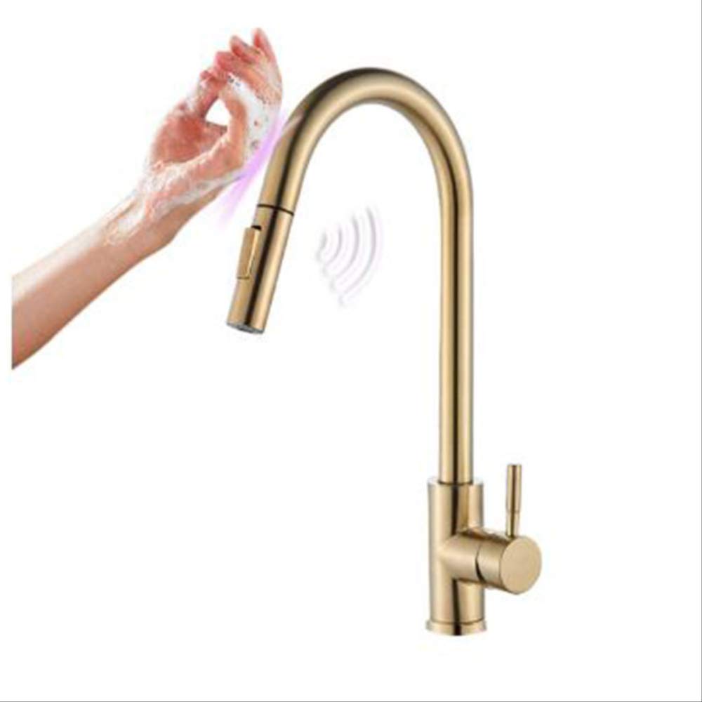 Sensor Kitchen Faucets Black Smart Touch Inductive Sensitive Faucet Mixer Tap Single Handle Dual Outlet Water Modes 3color White