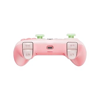 8Bitdo Ultimate Mini Wired Controller with RGB Lighting Fire Ring, Hall Effect Joysticks and Triggers, for Xbox Series X|S, Xbox One, Windows 10/11 - Officially Licensed (Translucent Pink)