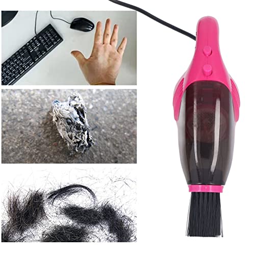 Pssopp Computer-Staubsauger, USB-Handheld, Tragbar, Mehrzweck-Mini-Staubsauger für PC, Laptop, Tastatur, Elektronik (PINK)