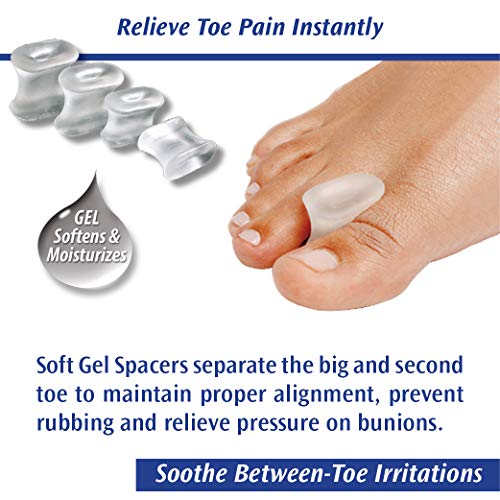Image of Pedifix Visco-Gel Toe Spacers, Large, 2 Count, Clear