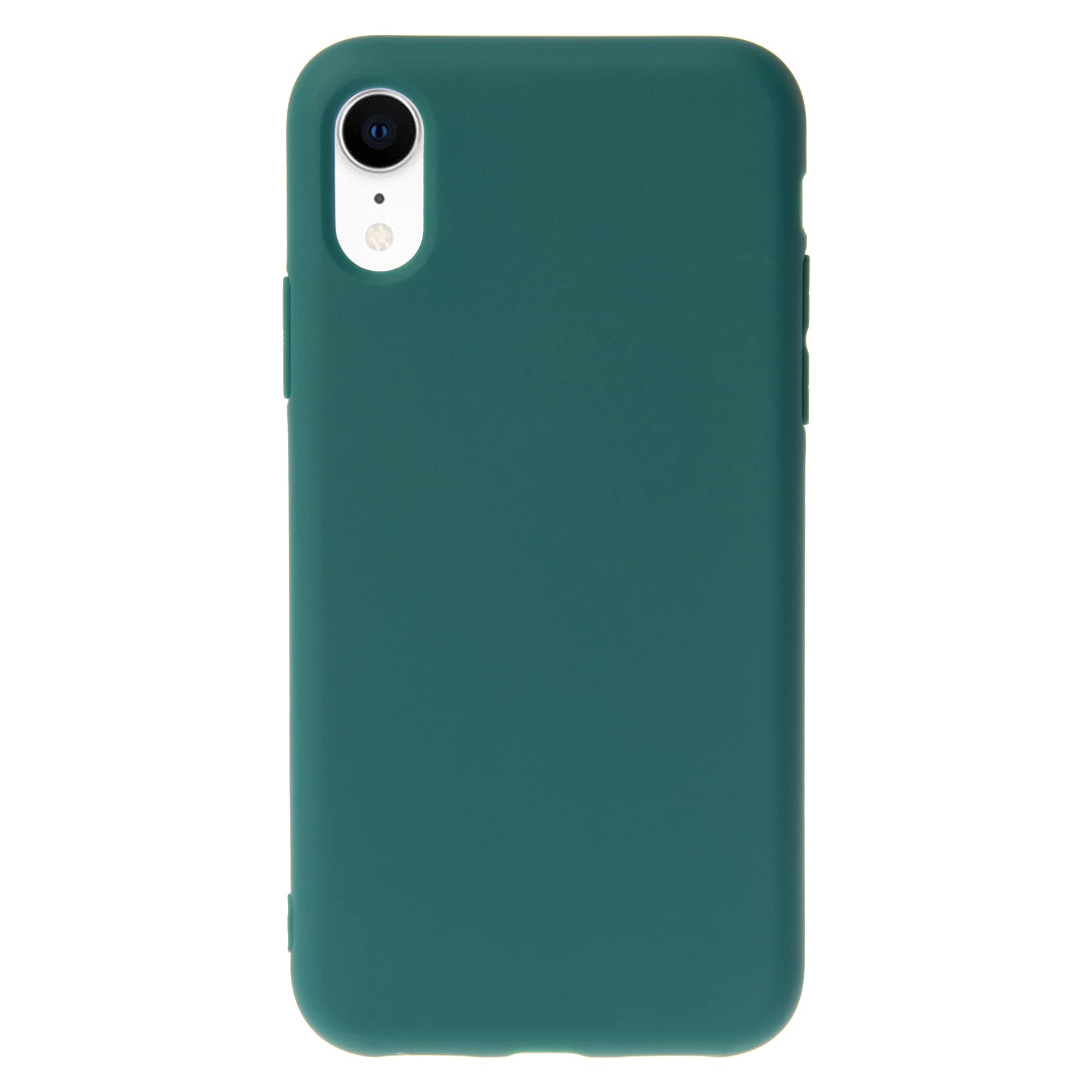 Danbey for iPhone XR Case, Drop Protection Phone Case, Matte Solid Color, Soft Cover, 6.1 Inches Display - Forest Green