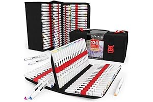 Arteza Brush Markers: 120 Colors, Professional Dual Tip Markers for Artists