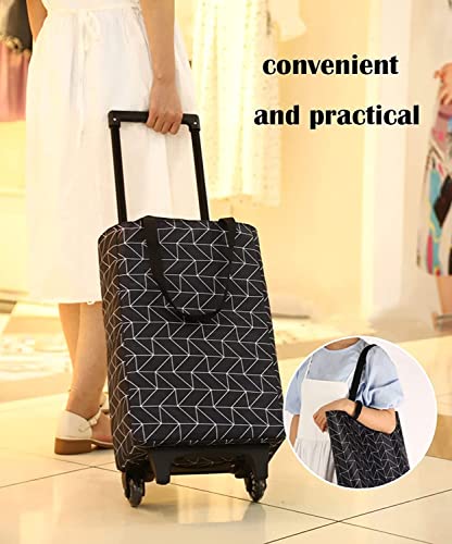 Einkaufstrolley Faltbare Einkaufstrolleys, Wiederverwendbare Einkaufstaschen Mit Rädern, Faltbare Einkaufstaschen… – Bild 3