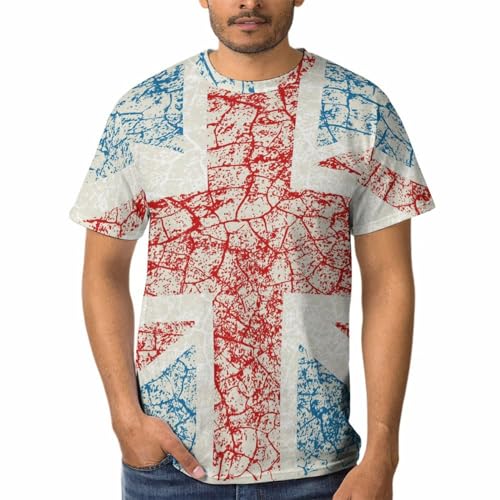 Tee Shirt Manches Courtes Drapeau Rétro pour Vos Sorties Casual