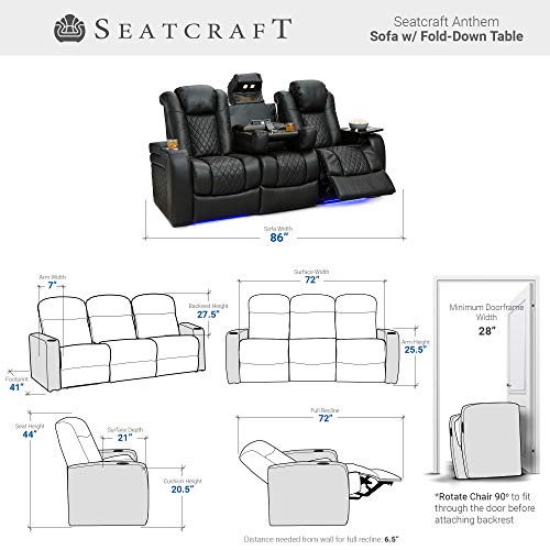 Luxury recliner sofa leather set