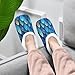 ALAZA Waterdrop Mermaid Blue House Fleece Slippers Comfy Bedroom Shoes Anti-Slip for Men US 11-12