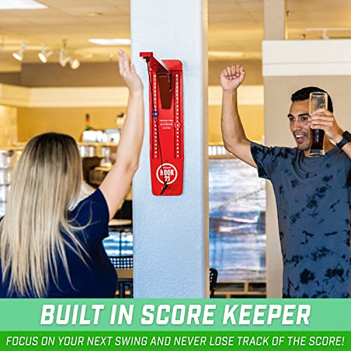 Image of GoSports Hook 21 Wall Mounted Ring Swing Game with Foldable Arm - Play Indoors or Outdoors