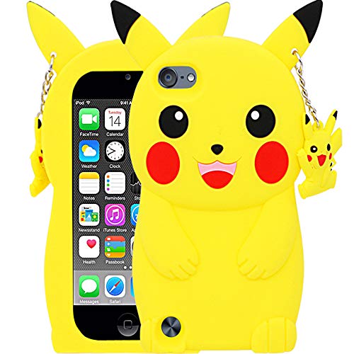 BEFOSSON for iPod Touch 5 6 7 Case Pikachu for Girls Teens Boys