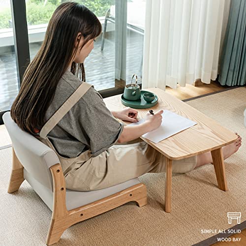Table basse en bois massif 60x40x30cm stable pour ordinateur