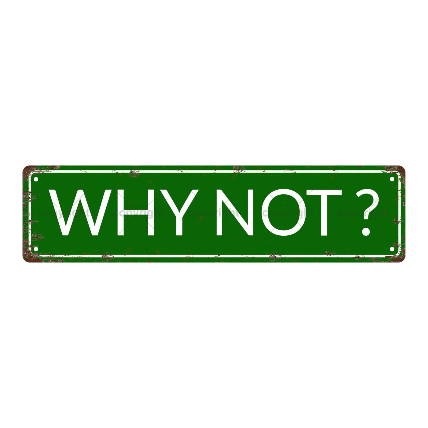 WHY NOT? Opinion Metal Tin Street Sign Bar Cafe Garage Cave Home Room Wall Bathroom Farmhouse Garden Porch Patio Decor,4x16 Inch