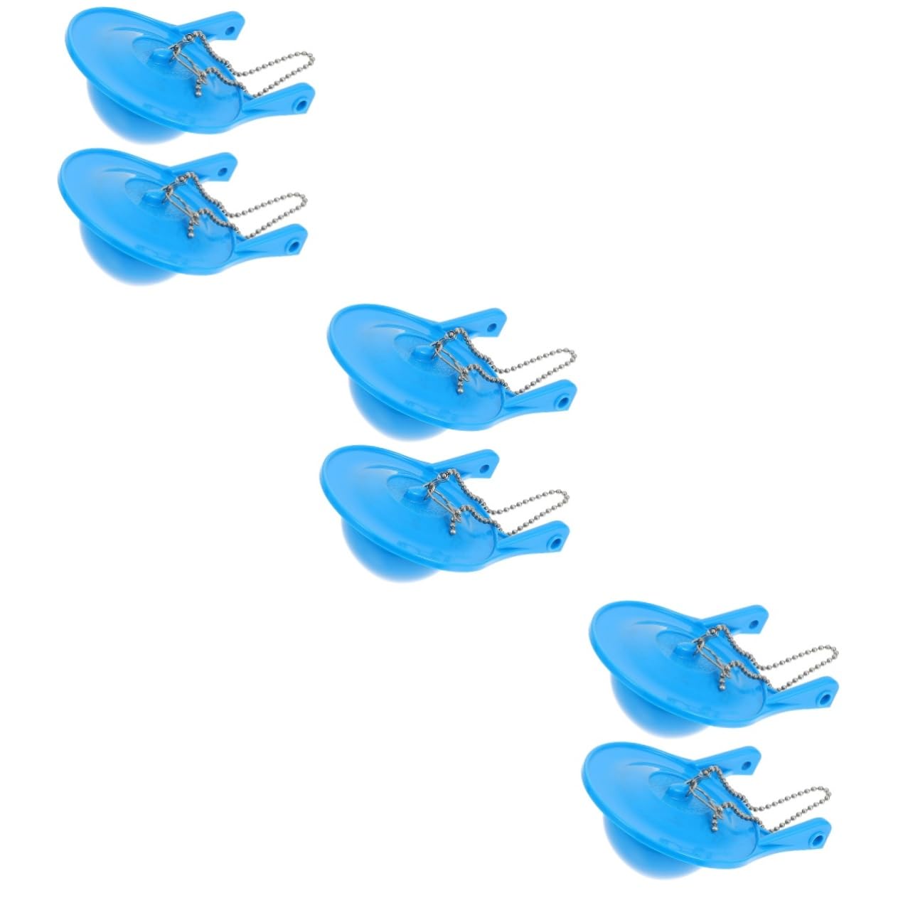 VILLCASE 3 Sätze Abtropfenventilkautschukstopfen Abtropfen Toilettenstopper Klappe Reparaturteile Für Toiletten Ketten Klappe Für Toilettenteile Ersatz-toilettenklappe Pvc Blau 2 Stücke * 3
